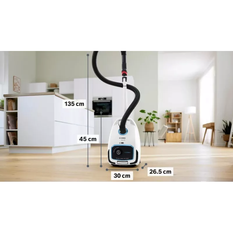 Odkurzacz workowy Bosch Serie 6 ProSilence BGB6SIL0L, Titanium Black, 600W, 4L pojemność worka, filtr HEPA, 66 dB(A)