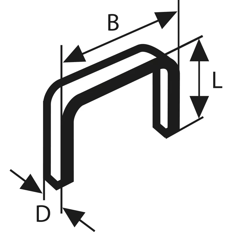 Zszywki Bosch Typ 53 cienkie drutowe 11,4 x 0,74 x 8 mm, stal ocynkowana, 5000 szt. (2609200210)