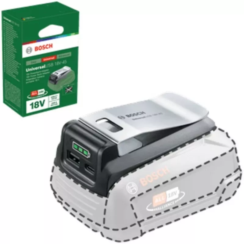 Ładowarka Bosch UniUSB 18V-15 do akumulatorów 18V POWER FOR ALL z portem USB-C (1600A02WS1)