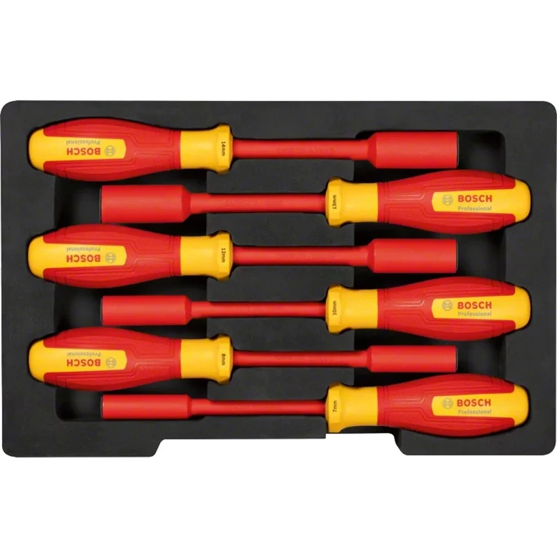 Zestaw wkrętaków izolowanych Bosch VDE 1600A02NF3, 7-częściowy, płaskie/Phillips/Pozidriv, 1000V, IEC 60900