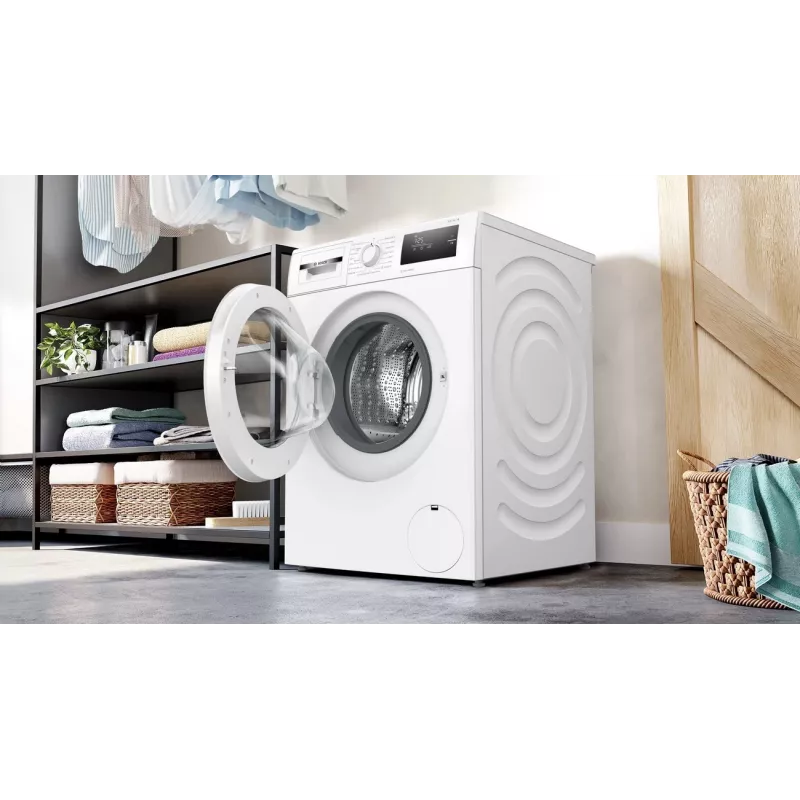 Bosch WAN2408LSN Wolnostojąca Pralka Ładowana od Przodu, 8 kg, 1200 obr/min, Klasa Energetyczna C, Biała