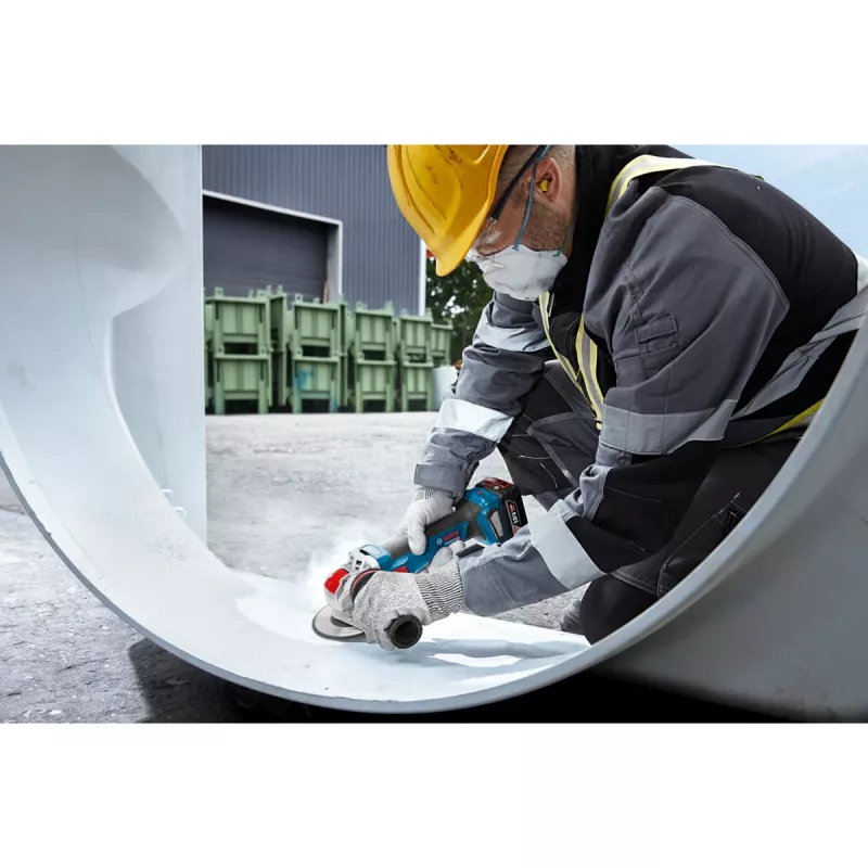 Bosch X-LOCK Akumulatorowa szlifierka kątowa GWX 18V-11 S Professional Solo, 18V, 125mm, Niebieski/Czarny, Tylko narzędzie