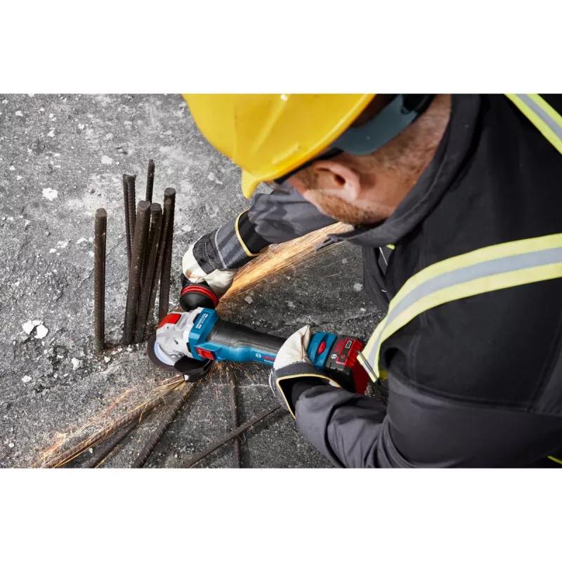 Bosch X-LOCK Akumulatorowa szlifierka kątowa GWX 18V-11 S Professional Solo, 18V, 125mm, Niebieski/Czarny, Tylko narzędzie