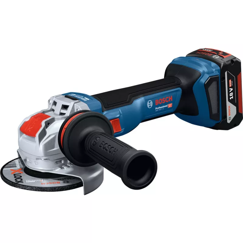 Bosch X-LOCK Akumulatorowa szlifierka kątowa GWX 18V-11 S Professional Solo, 18V, 125mm, Niebieski/Czarny, Tylko narzędzie