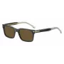 BOSS BOSS1628SKB7 Męskie Okulary Przeciwsłoneczne Prostokątne Dark Havana Grey