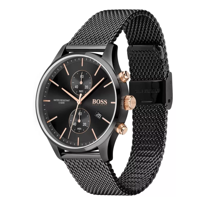 Zegarek męski BOSS Hero 1513811 Kwarcowy Chronograf 42 mm Stal nierdzewna Niebieska tarcza