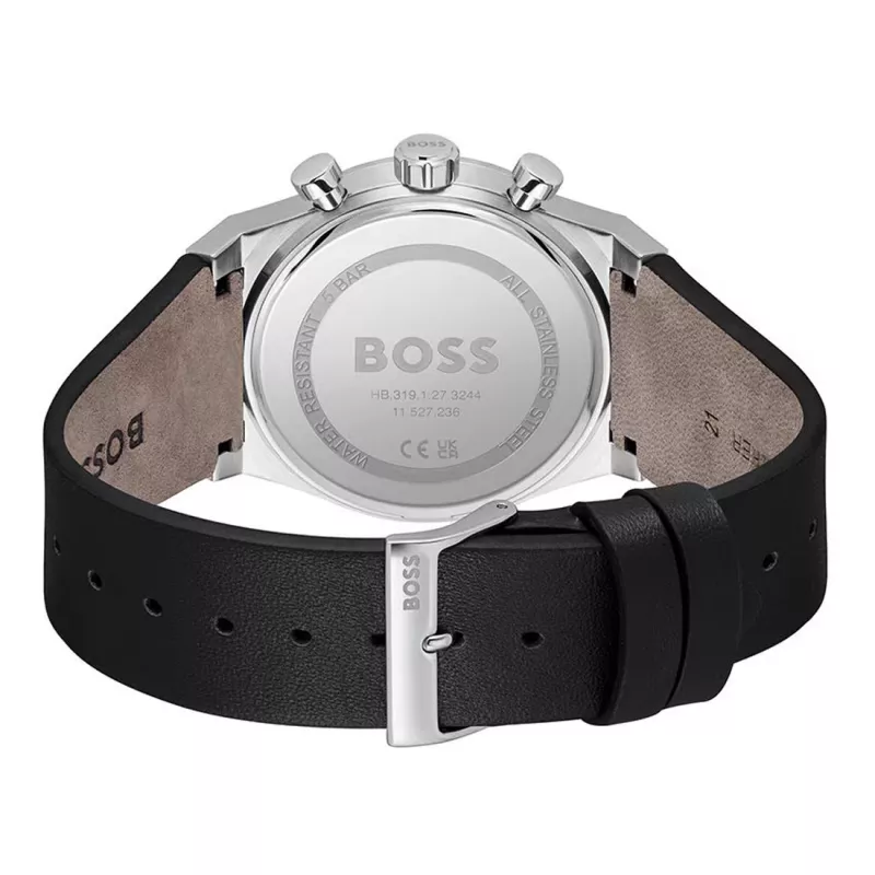 Zegarek męski BOSS Hero Quartz Chronograph 1514218 41mm Stal nierdzewna Niebieska tarcza