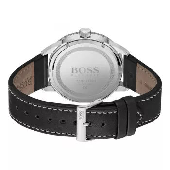 Zegarek męski BOSS Grand Prix Chronograph 1513898 44mm Czarna tarcza Skórzany pasek
