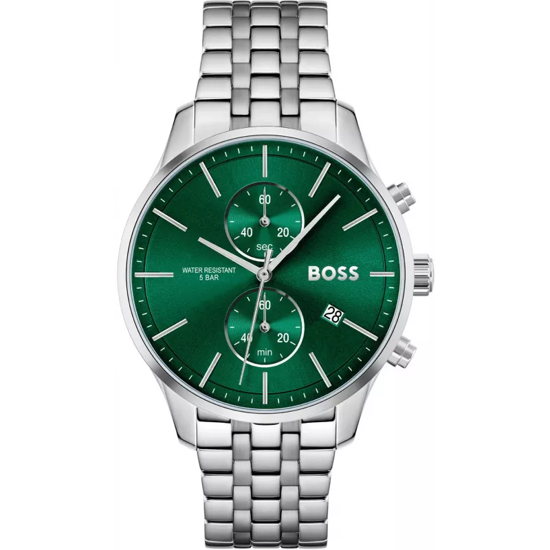 Zegarek męski BOSS Skymaster Chronograph 1513975 42mm Stal nierdzewna Niebieska tarcza