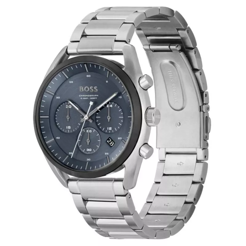 Zegarek męski BOSS Skymaster Chronograph 1514093 44mm Stal nierdzewna Niebieska tarcza
