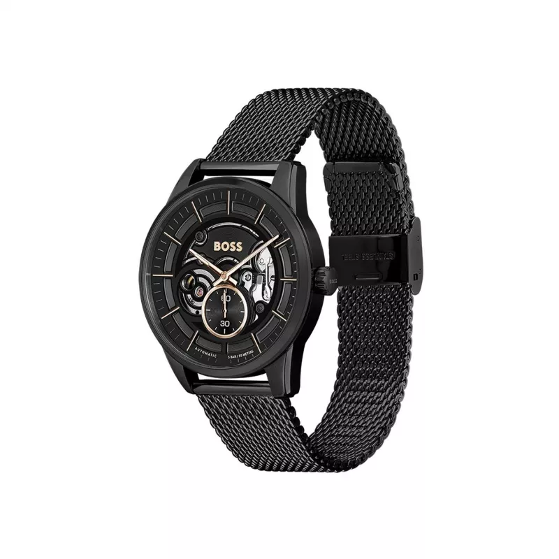 Zegarek męski BOSS Velocity Chronograf Kwarcowy 42mm Niebieska Tarcza Stalowa Siatka 1514035