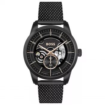 Zegarek męski BOSS Velocity Chronograf Kwarcowy 42mm Niebieska Tarcza Stalowa Siatka 1514035