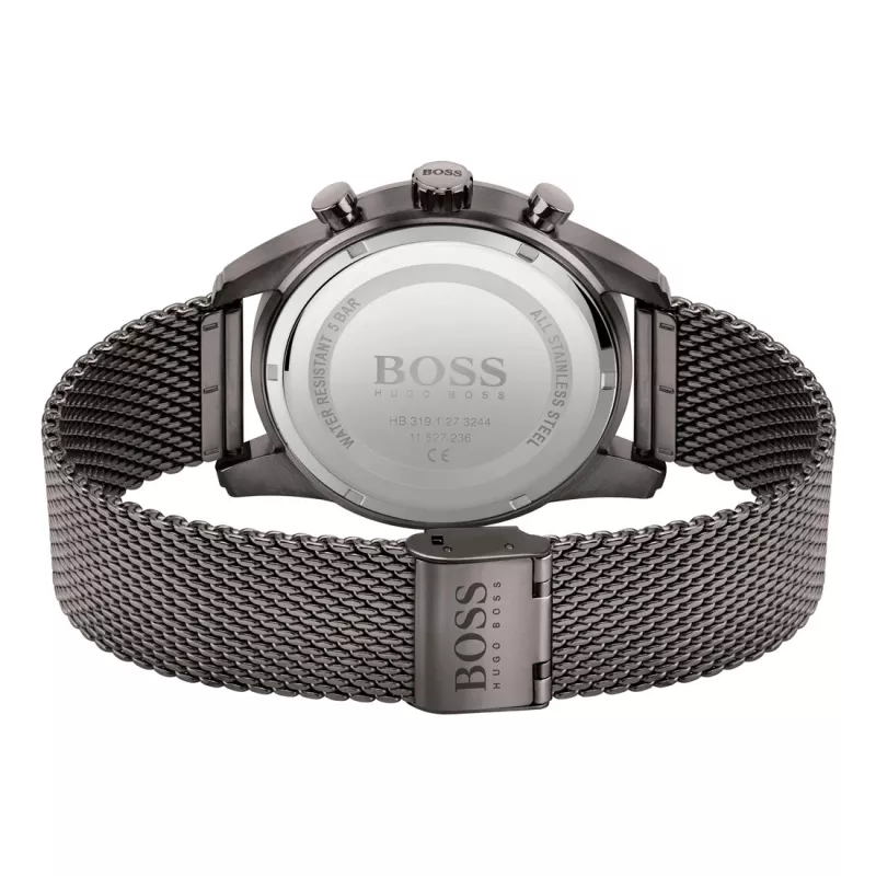 Zegarek męski BOSS 1513837 Skymaster Chronograf Niebieska Tarcza Stal Szlachetna 44mm