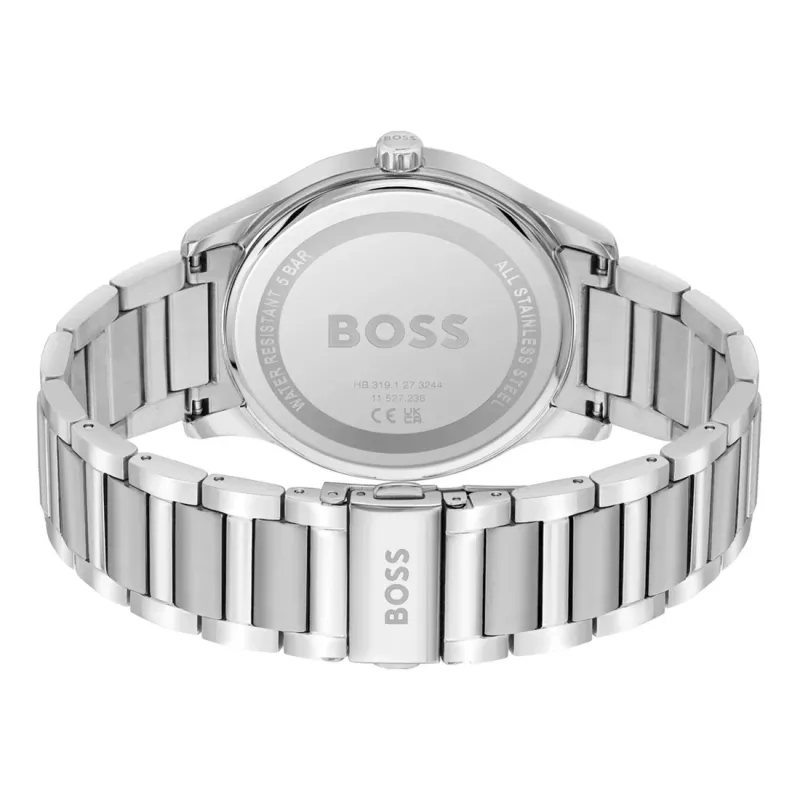Zegarek męski BOSS 1513979 Pilot Edition 43mm Niebieska tarcza Brązowa skóra