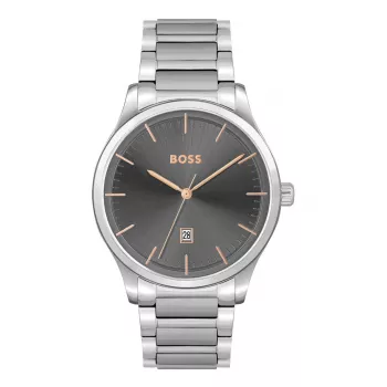 Zegarek męski BOSS 1513979 Pilot Edition 43mm Niebieska tarcza Brązowa skóra