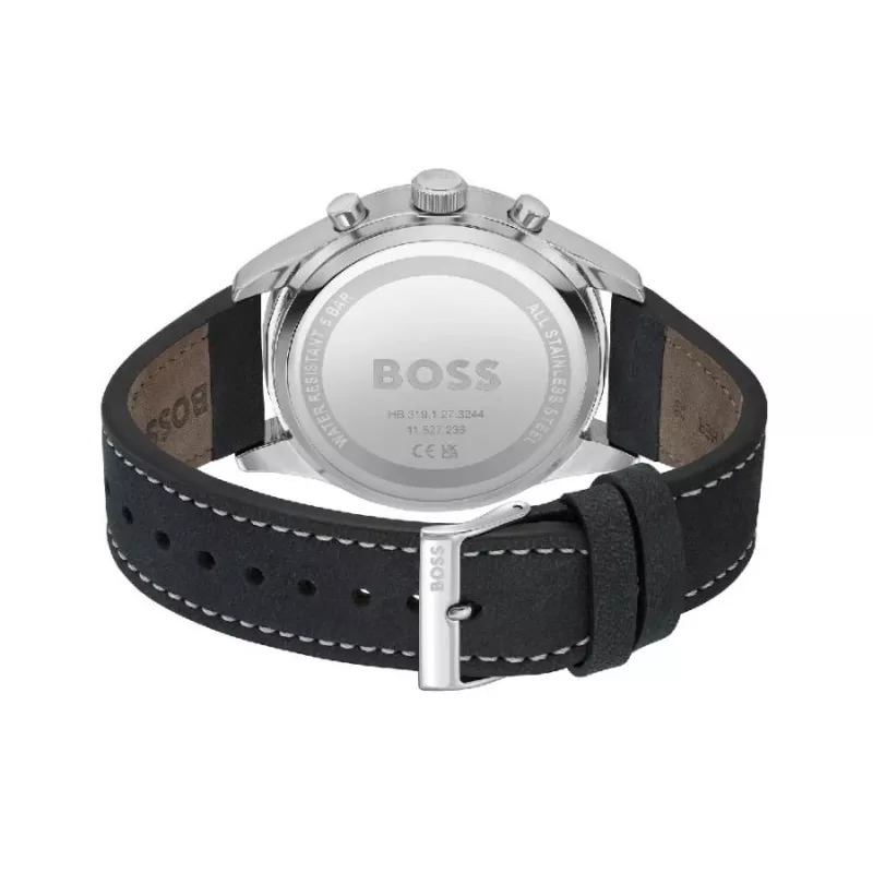 Zegarek męski BOSS 1513987 44mm Stal nierdzewna Niebieska tarcza Chronograf