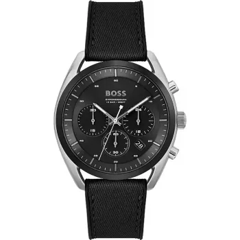Zegarek męski BOSS 1514091 44mm Niebieska tarcza Brązowy pasek skórzany Chronograf Kwarcowy