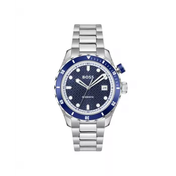 Zegarek męski BOSS 1514177 42mm Stal nierdzewna Niebieska tarcza Chronograf