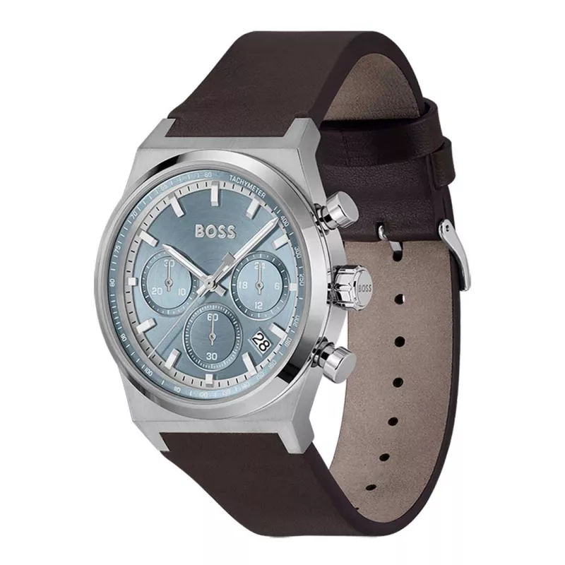 Zegarek męski BOSS 1514219 41mm Stal nierdzewna Niebieska tarcza Chronograf