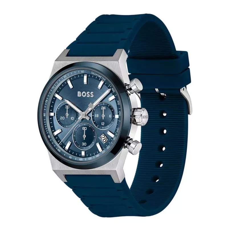 Zegarek męski BOSS 1514243 41mm Stal nierdzewna Niebieska tarcza Chronograf
