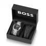 Zegarek męski BOSS 1570180 41mm Koperta ze stali nierdzewnej Czarny skórzany pasek Analogowy kwarcowy