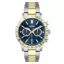 Zegarek męski BOSS Skymaster Quartz Chronograph 1514163 44mm Niebieska Tarcza Stalowa Siatka
