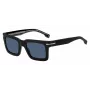 OKULARY PRZECIWSŁONECZNE BOSS MAN BOSS1501SINA Prostokątna oprawka acetatowa 51/22/145 mm Czarny/Szary