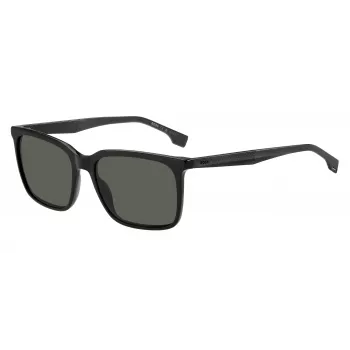 Okulary przeciwsłoneczne BOSS BOSS1579S807 Męskie Kwadratowe Acetat Czarna Oprawka Szare Szkła 57/17/145 mm