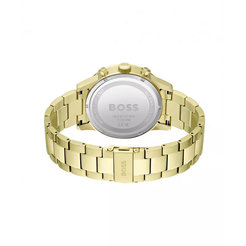 BOSS Watch Man 1513923 (46mm) - Niebieska tarcza, stalowy chronograf