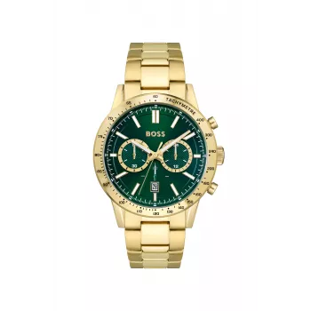 BOSS Watch Man 1513923 (46mm) - Niebieska tarcza, stalowy chronograf