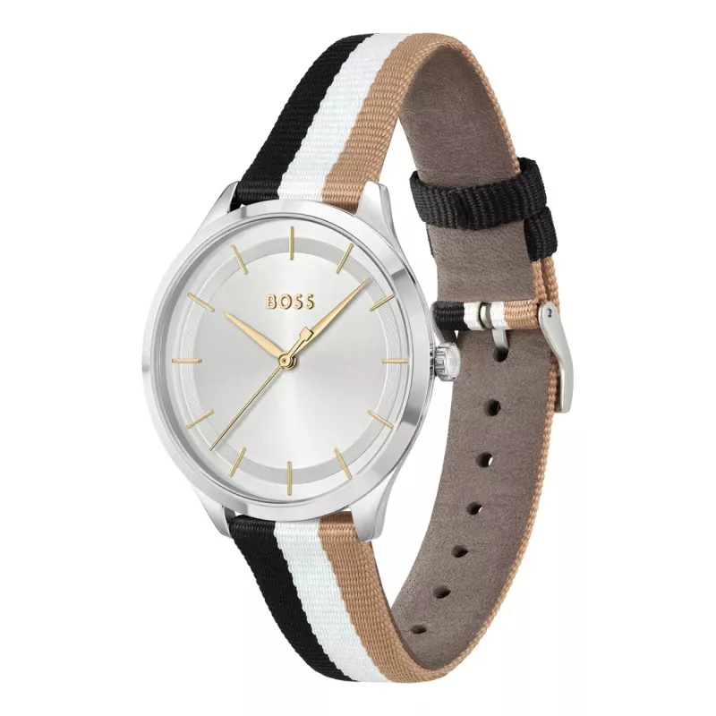 Zegarek damski BOSS 1502694 kwarcowy analogowy 35mm srebrny ze stali nierdzewnej mesh