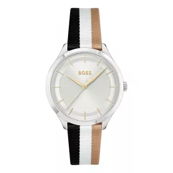 Zegarek damski BOSS 1502694 kwarcowy analogowy 35mm srebrny ze stali nierdzewnej mesh