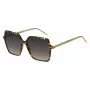 Okulary przeciwsłoneczne BOSS damskie BOSS1524SHJV Kwadratowa oprawka Havana acetatowa, soczewki gradientowe szare 57mm