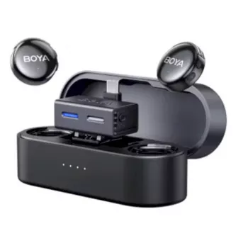 BOYA BOYALINK 3-02 Bezprzewodowy System Mikrofonowy 2.4GHz USB-C - Czarny