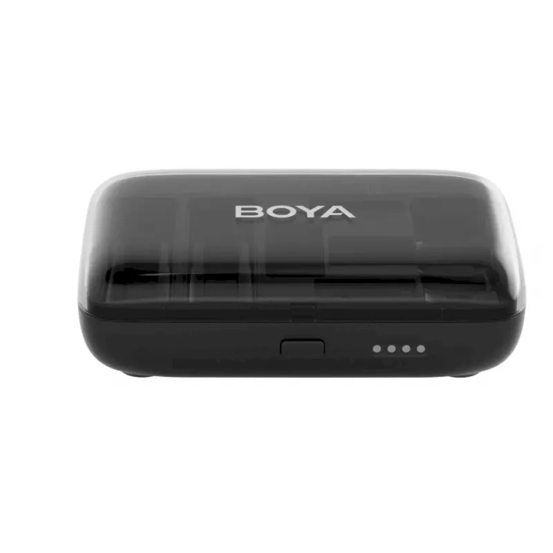 BOYA BOYALINK-TX Bezprzewodowy System Mikrofonowy, 2.4GHz, 1 Odbiornik i 2 Nadajniki, Ultra Długa Żywotność Baterii, Czarny