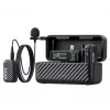 BOYA BOYAMIC 2-02 Bezprzewodowy System Mikrofonowy 2.4GHz, AI Redukcja Szumów, 2 Odbiorniki + 1 Nadajnik (USB-C) Czarny