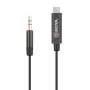 BOYA BY-K2 USB-C na 3.5mm TRRS Przejściówka Audio (20cm, Czarny)