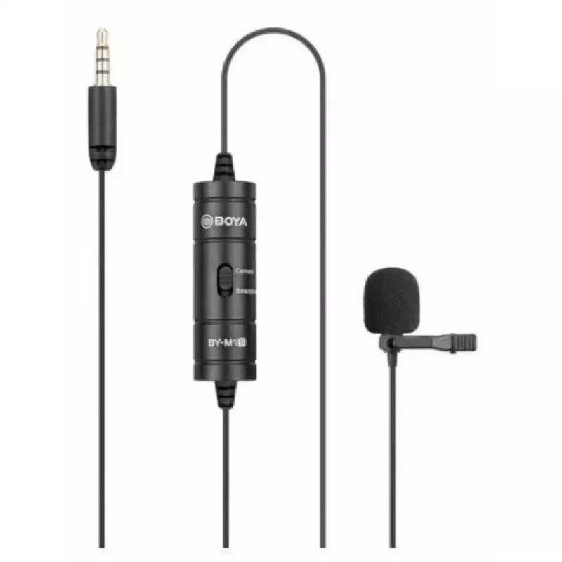 BOYA BY-M1S Mikrofon krawatowy dookólny, złącze 3,5 mm, czarny