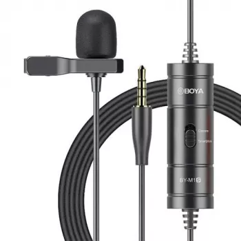 BOYA BY-M1S Mikrofon krawatowy dookólny, złącze 3,5 mm, czarny