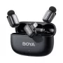 BOYA Mini 2-03 Bezprzewodowy System Mikrofonowy 2.4GHz, AI Redukcja Szumów, 2 Nadajniki + 1 Odbiornik Lightning, Czarny