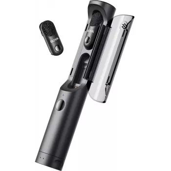 BOYA Bezprzewodowy Mikrofon Magic-03 2.4GHz z 2 Nadajnikami i 2 Odbiornikami (Type-C i 3.5mm żeńskie) Czarny EU