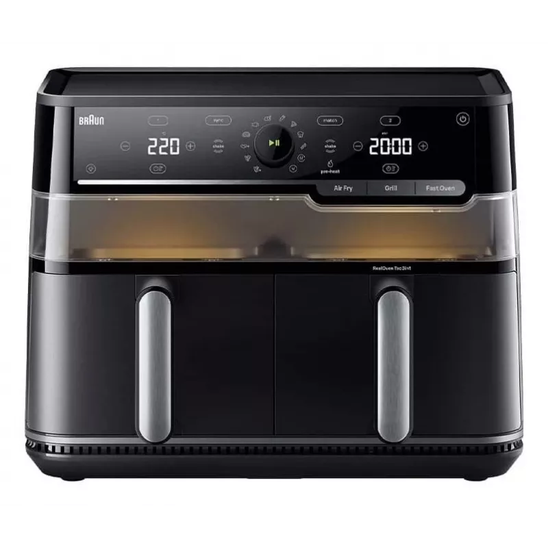 Braun Air Fryer TD5073IBK - 5,5 l cyfrowy frytownik powietrzny, 1700 W, czarny
