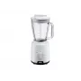 Braun JB1050WH Household PowerBlend 1 Mikser stojący z 1,5 L szklanym dzbankiem, pomocnik kuchenny do siekania, przecierania i mieszania, funkcja kruszenia lodu, 2 prędkości, 600 W, biały (JB1050)