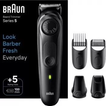 Braun Series 5 BT5441 Trymer do brody z 40 ustawieniami długości i 100 min czasu pracy baterii