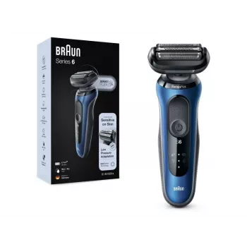 Braun Series 61 - B1000s Golarka elektryczna na mokro i na sucho, niebieska