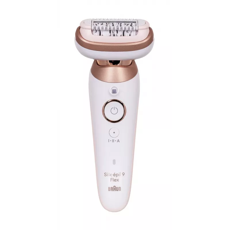 Braun Silk-épil 9 3D SES9-481 Epilator bezprzewodowy mokry/suchy z 40 pęsetami, SensoSmart, Smartlight, trymerem, biały/różowe złoto