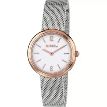 Zegarek damski BREIL TW1777 kwarcowy 35mm srebrny, bransoleta ze stali nierdzewnej mesh