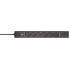 BRENNENSTUHL 6-Way Power Strip z 1x USB-C, 1x USB-A, Ochrona przeciwprzepięciowa 13 500 A, Kabel 2 m, Czarny/Antracyt