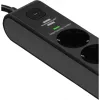 BRENNENSTUHL 6-Way Power Strip z 1x USB-C, 1x USB-A, Ochrona przeciwprzepięciowa 13 500 A, Kabel 2 m, Czarny/Antracyt