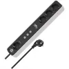 Brennenstuhl Connect Ecolor WLAN Smart Power Strip 4-Way (White/Black, 1.5 m Cable, Voice Control, Timer, App)